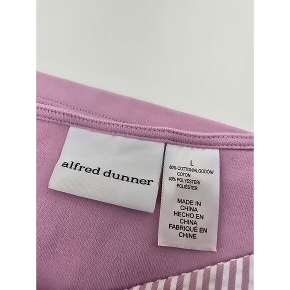 Lot of 3 Women’s L Tops Casual One World Black and Alfred Dunner Navy Pink - Picture 6 of 6